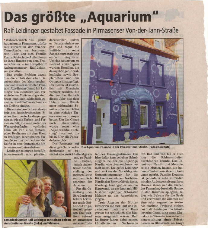 Die Rheinpfalz , Das gr��te Aquarium